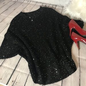 Black Sequin Sweater by ReneeC